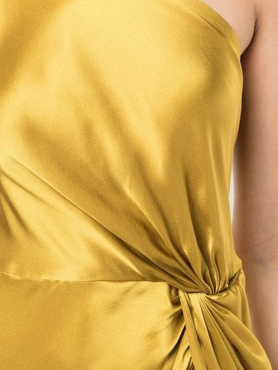Shop Michelle Mason Twist Knot Gown In Gold