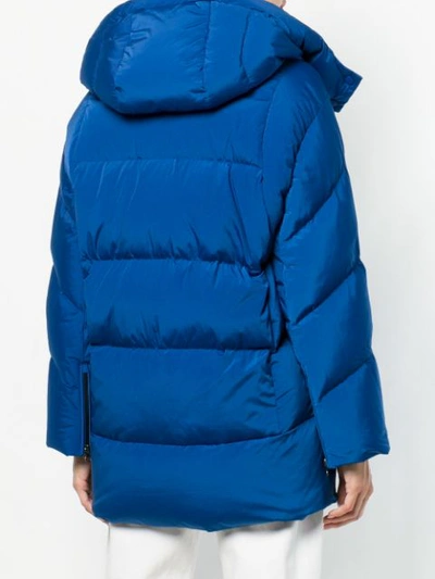 Shop Woolrich Zipped Padded Jacket - Blue