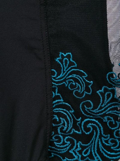 Shop Chite' Embroidered High-waist Briefs In Black