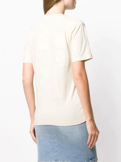 Shop Off-white Tone-on-tone Logo Print T-shirt In Neutrals