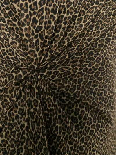 leopard print ruched dress