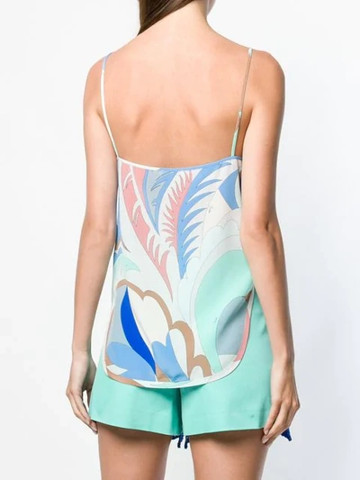 Shop Emilio Pucci Blue Acapulco Print Top