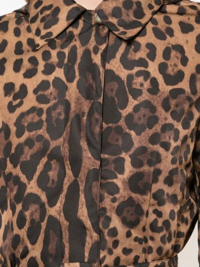 Shop Samantha Sung Parisseinne Leopard Print Coat In Brown