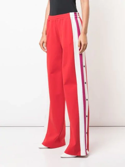 Shop Ben Taverniti Unravel Project Side Stripe Track Pants In Red