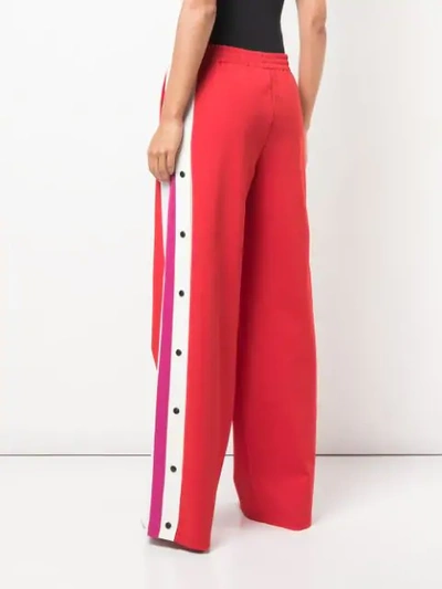 Shop Ben Taverniti Unravel Project Side Stripe Track Pants In Red