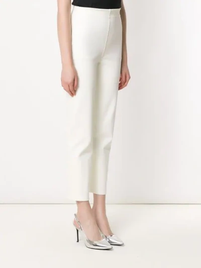 Shop Gloria Coelho Asymmetrical Trousers In White