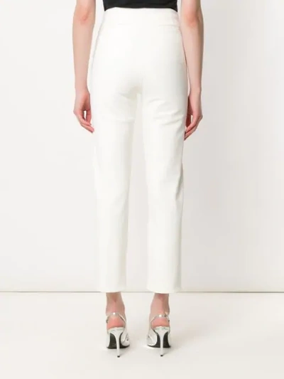 Shop Gloria Coelho Asymmetrical Trousers In White