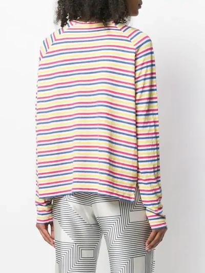 Shop Barena Venezia Striped Fine Knit Sweater In White