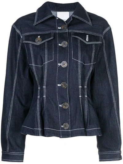 ACLER FITTED DENIM JACKET - 蓝色