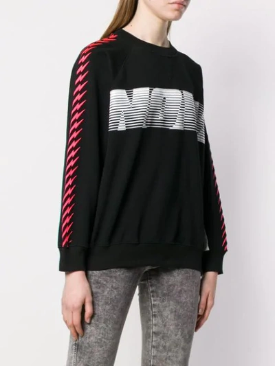 Shop Diesel Now Print Sweatshirt In Black