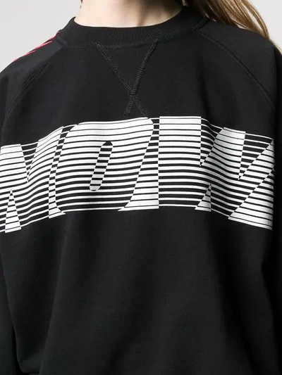Shop Diesel Now Print Sweatshirt In Black