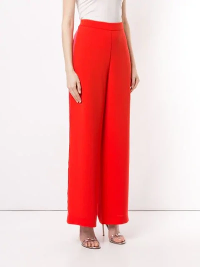 Shop Layeur High-waisted Trousers In Red