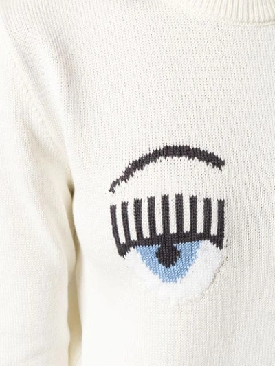 Shop Chiara Ferragni Flirting Sweater In White