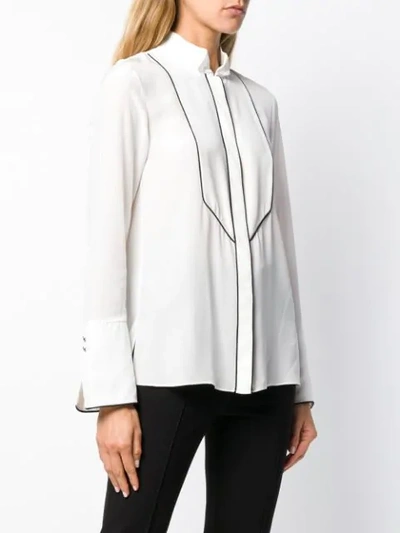Shop Dorothee Schumacher Button Bib Shirt - White