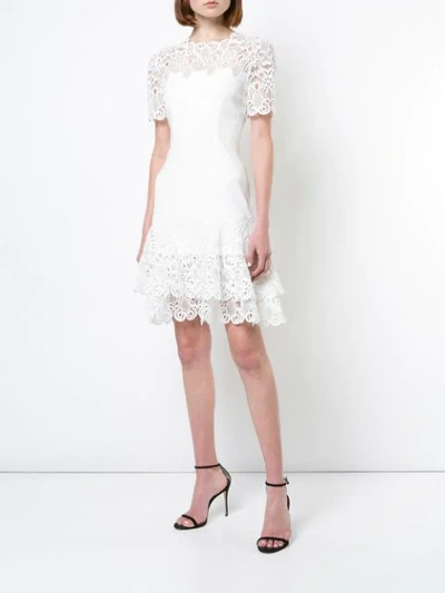 Shop Jonathan Simkhai Tiered Lace Dress - White