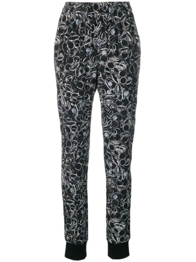 Shop A.f.vandevorst Printed Tapered Trousers In Black