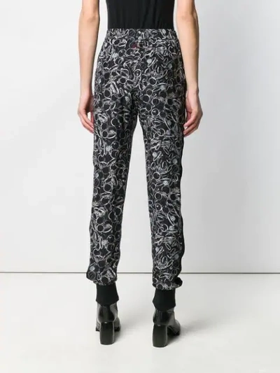 Shop A.f.vandevorst Printed Tapered Trousers In Black