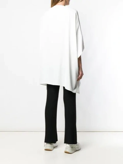 Shop Y's Draped Oversized T-shirt In White