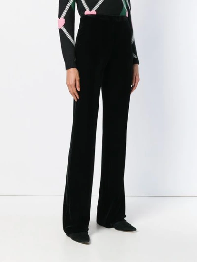 MIU MIU LONG STRAIGHT-LEG TROUSERS - 黑色