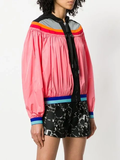 Shop No Ka'oi Colour-block Zipped Jacket In Pink