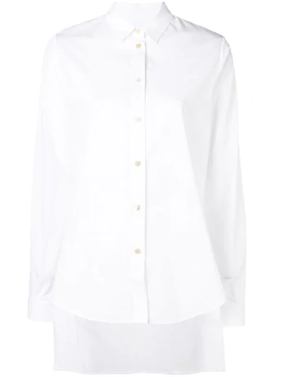 Shop Aalto Elongated Back Shirt In White