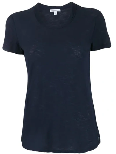 Shop James Perse Round Neck T-shirt In Blue