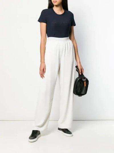 James Perse Round Neck Shortsleeved T-shirt In Blue