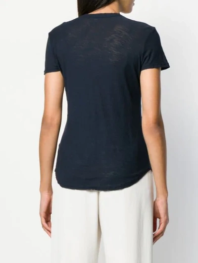 Shop James Perse Round Neck T-shirt In Blue