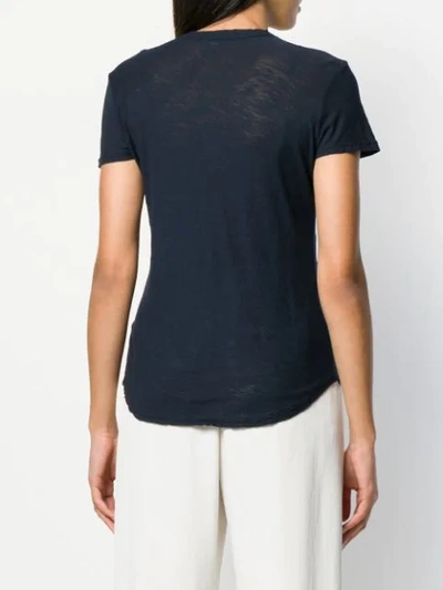 James Perse Round Neck Shortsleeved T-shirt In Blue