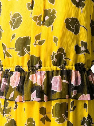 Shop Diane Von Furstenberg Floral Print Dress In Yellow
