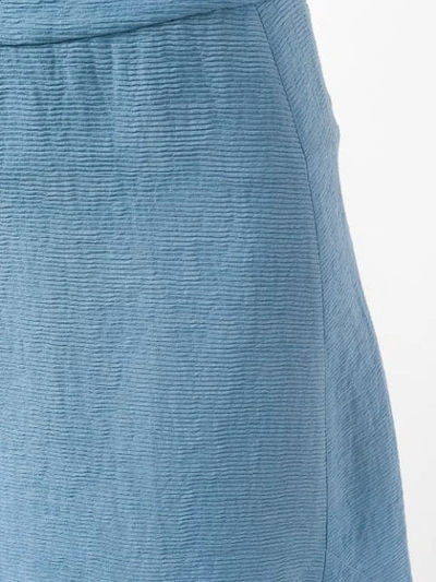Shop Henrik Vibskov Inch Side Slit Ribbed Skirt - Blue