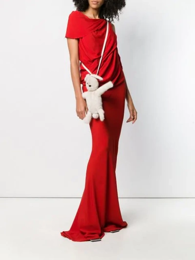 Shop Rick Owens Knot Gown In Red