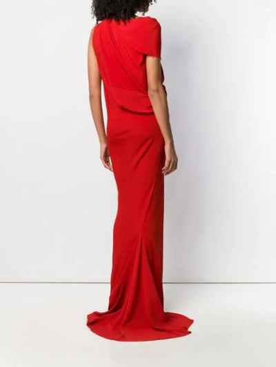 Shop Rick Owens Knot Gown In Red