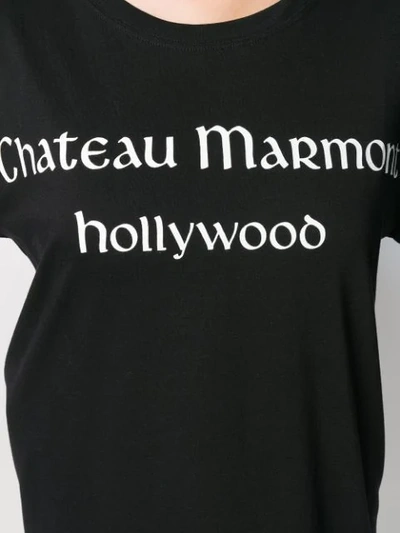 Shop Gucci Chateau Marmont Print T-shirt In 1055 Black Ivory
