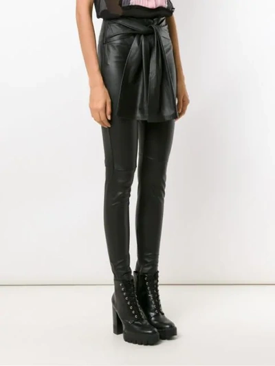 Shop Andrea Bogosian Leather Leggings - Black