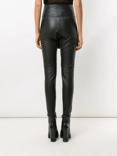 Shop Andrea Bogosian Leather Leggings - Black