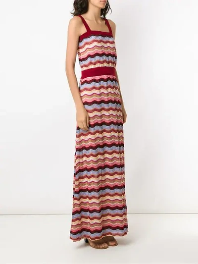 Shop Cecilia Prado Sleeveless Long Knitted Dress In Multicolour