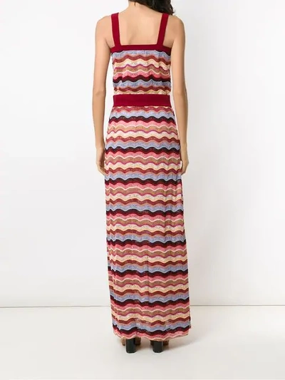Shop Cecilia Prado Sleeveless Long Knitted Dress In Multicolour