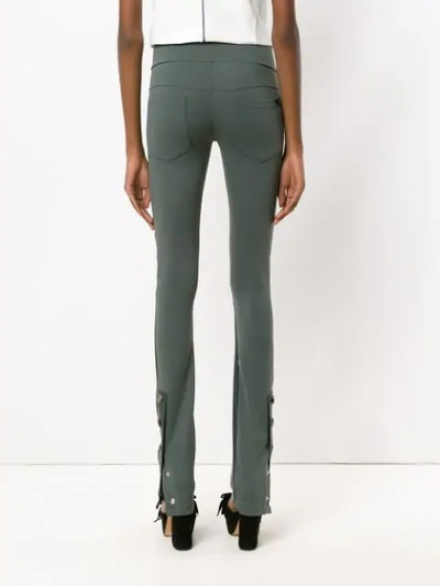 ANDREA BOGOSIAN LEATHER SKINNY TROUSERS - 绿色