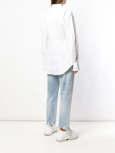 Shop Aalto Oversized Zipped Shirt In White