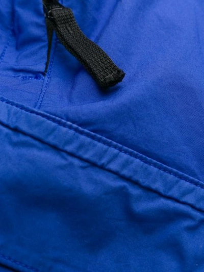 Shop Stone Island Logo Patch Bermuda Shorts In Blue