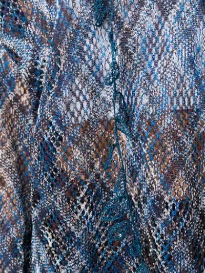 Shop Missoni Crochet Knit Tunic In Blue