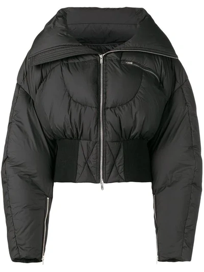 Shop Chen Peng Oversized Puffer Jacket In Black