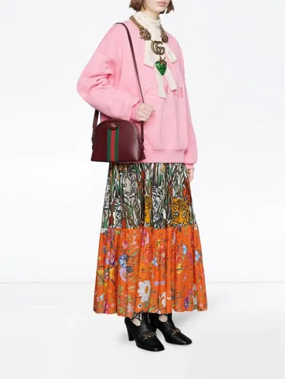 Shop Gucci Oversize Sweatshirt With  Tennis In Pink