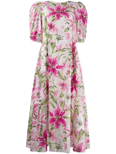 Shop Dolce & Gabbana Lily Tea Dress In Pink
