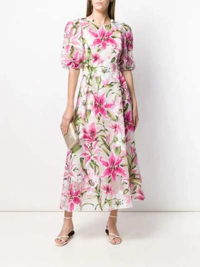 Shop Dolce & Gabbana Lily Tea Dress In Pink