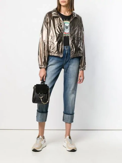 Shop Pinko Metallic Jacket In Neutrals