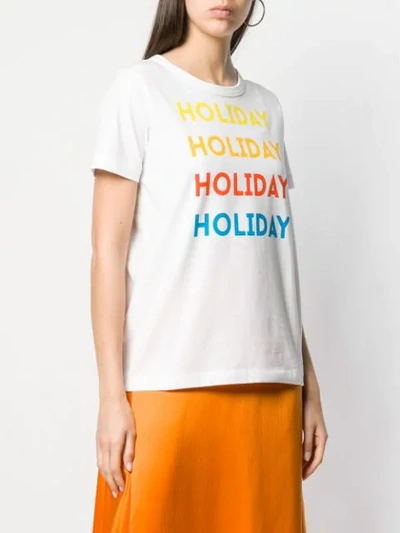 Shop Chinti & Parker Holiday T-shirt In White