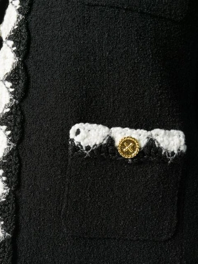 Shop Edward Achour Paris Bouclé Knit Jacket - Black