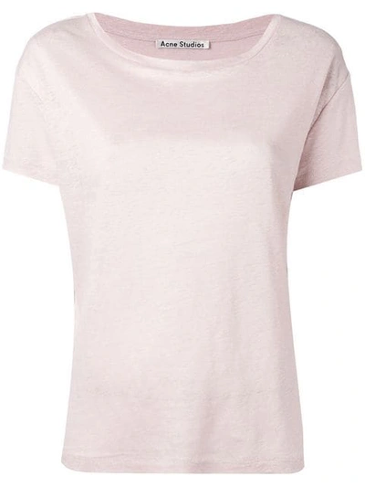ACNE STUDIOS ELDORA亚麻T恤 - 粉色